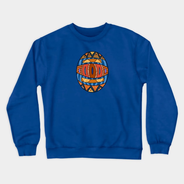 Terracotta Easter Egg Crewneck Sweatshirt by VazMas Design